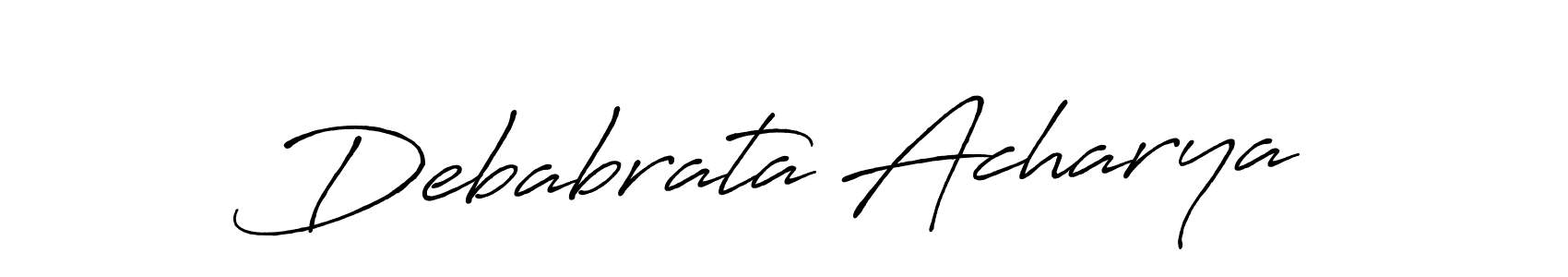 How to make Debabrata Acharya name signature. Use Antro_Vectra_Bolder style for creating short signs online. This is the latest handwritten sign. Debabrata Acharya signature style 7 images and pictures png