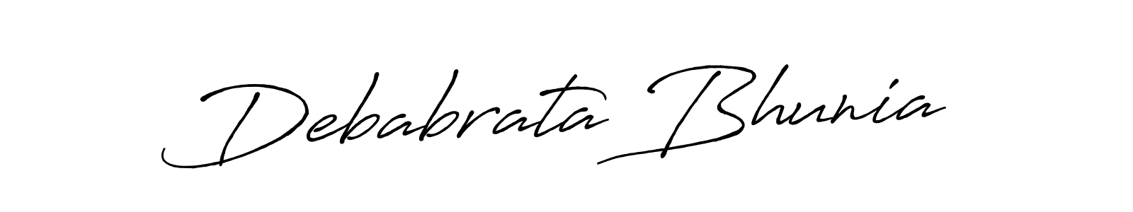 How to make Debabrata Bhunia signature? Antro_Vectra_Bolder is a professional autograph style. Create handwritten signature for Debabrata Bhunia name. Debabrata Bhunia signature style 7 images and pictures png