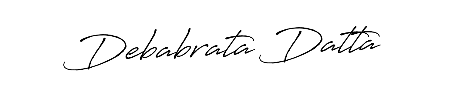 How to make Debabrata Datta name signature. Use Antro_Vectra_Bolder style for creating short signs online. This is the latest handwritten sign. Debabrata Datta signature style 7 images and pictures png