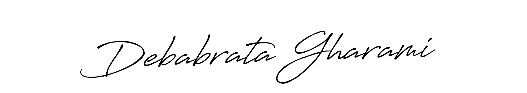 Make a beautiful signature design for name Debabrata Gharami. With this signature (Antro_Vectra_Bolder) style, you can create a handwritten signature for free. Debabrata Gharami signature style 7 images and pictures png