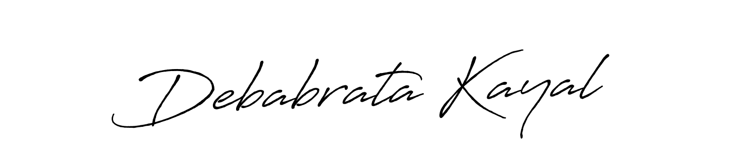 Make a beautiful signature design for name Debabrata Kayal. With this signature (Antro_Vectra_Bolder) style, you can create a handwritten signature for free. Debabrata Kayal signature style 7 images and pictures png