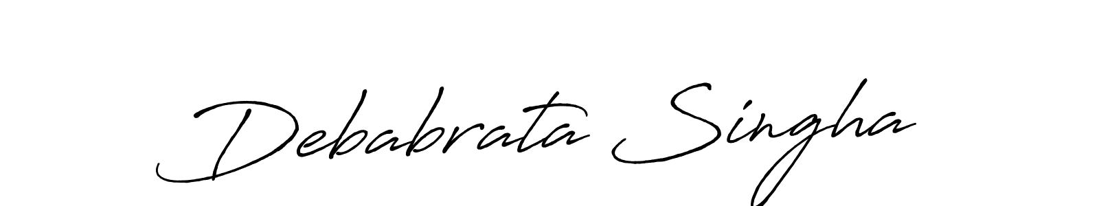 How to make Debabrata Singha name signature. Use Antro_Vectra_Bolder style for creating short signs online. This is the latest handwritten sign. Debabrata Singha signature style 7 images and pictures png
