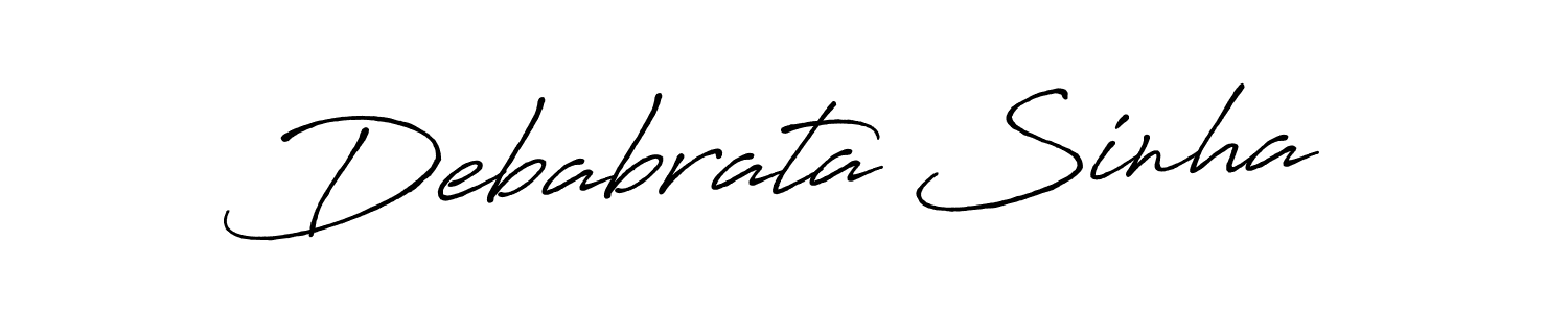 How to make Debabrata Sinha signature? Antro_Vectra_Bolder is a professional autograph style. Create handwritten signature for Debabrata Sinha name. Debabrata Sinha signature style 7 images and pictures png
