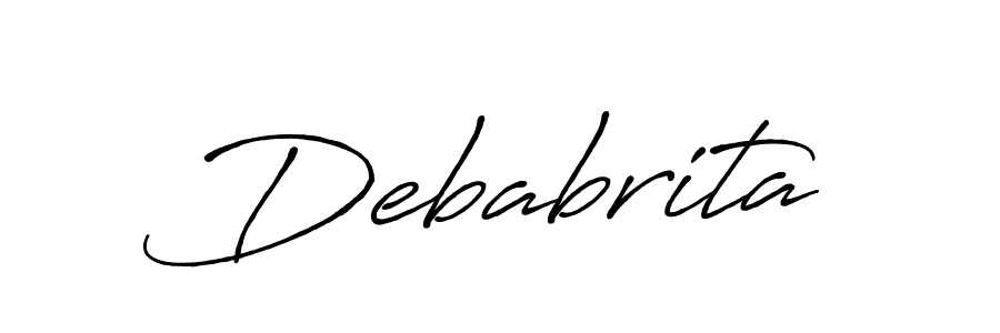 Antro_Vectra_Bolder is a professional signature style that is perfect for those who want to add a touch of class to their signature. It is also a great choice for those who want to make their signature more unique. Get Debabrita name to fancy signature for free. Debabrita signature style 7 images and pictures png