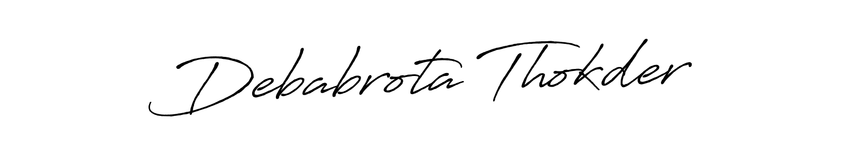 Make a beautiful signature design for name Debabrota Thokder. With this signature (Antro_Vectra_Bolder) style, you can create a handwritten signature for free. Debabrota Thokder signature style 7 images and pictures png