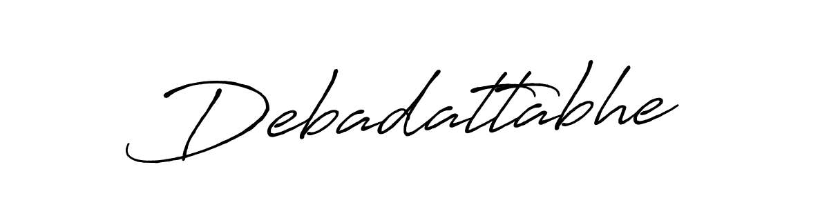 Create a beautiful signature design for name Debadattabhe. With this signature (Antro_Vectra_Bolder) fonts, you can make a handwritten signature for free. Debadattabhe signature style 7 images and pictures png