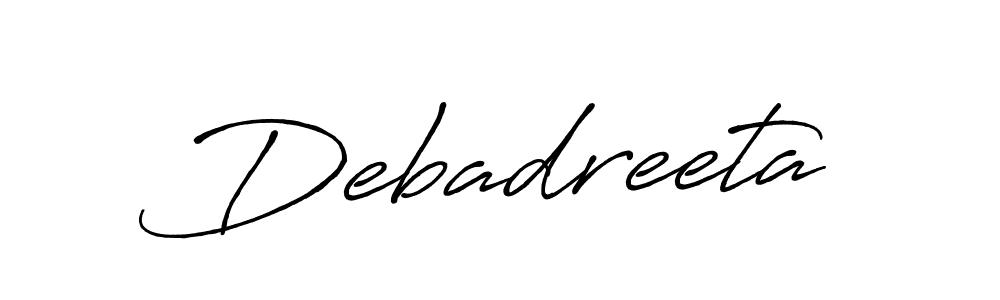 Make a beautiful signature design for name Debadreeta. With this signature (Antro_Vectra_Bolder) style, you can create a handwritten signature for free. Debadreeta signature style 7 images and pictures png