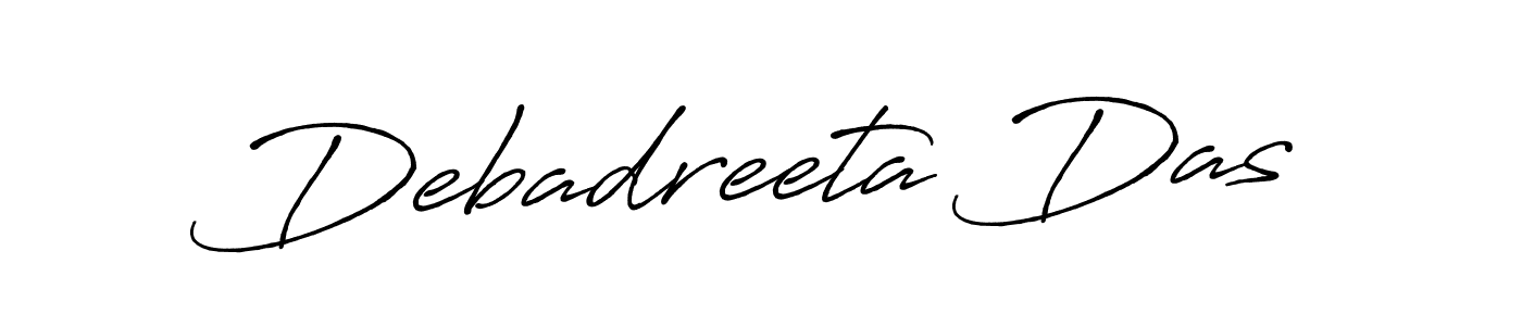 Create a beautiful signature design for name Debadreeta Das. With this signature (Antro_Vectra_Bolder) fonts, you can make a handwritten signature for free. Debadreeta Das signature style 7 images and pictures png