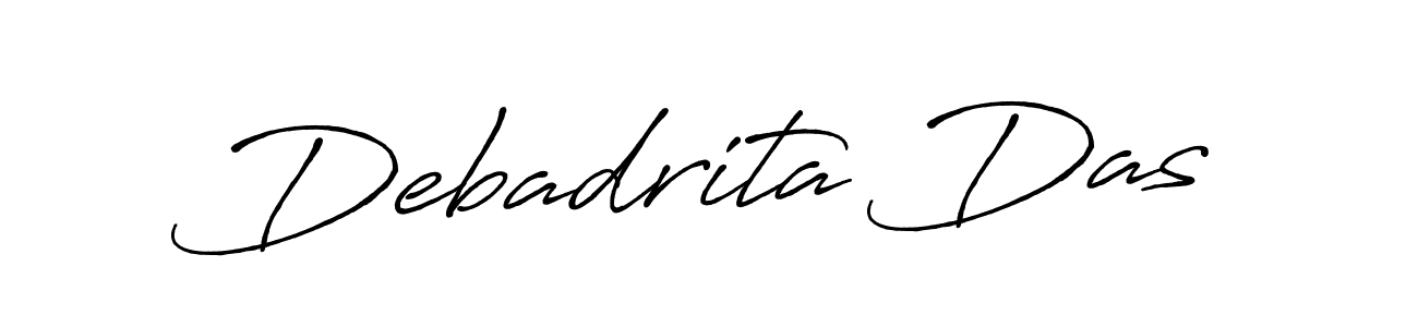 Create a beautiful signature design for name Debadrita Das. With this signature (Antro_Vectra_Bolder) fonts, you can make a handwritten signature for free. Debadrita Das signature style 7 images and pictures png