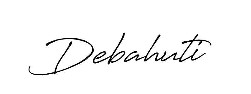 It looks lik you need a new signature style for name Debahuti. Design unique handwritten (Antro_Vectra_Bolder) signature with our free signature maker in just a few clicks. Debahuti signature style 7 images and pictures png