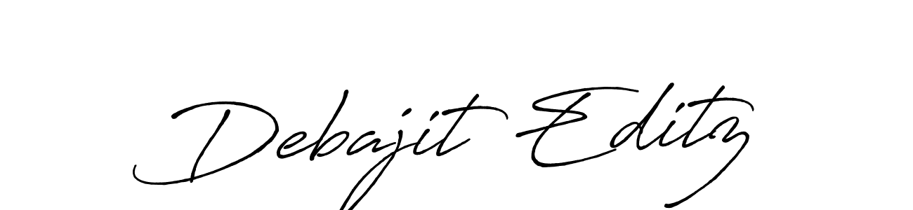 Debajit Editz stylish signature style. Best Handwritten Sign (Antro_Vectra_Bolder) for my name. Handwritten Signature Collection Ideas for my name Debajit Editz. Debajit Editz signature style 7 images and pictures png
