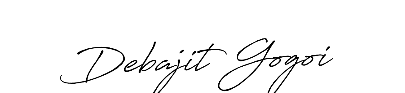 Debajit Gogoi stylish signature style. Best Handwritten Sign (Antro_Vectra_Bolder) for my name. Handwritten Signature Collection Ideas for my name Debajit Gogoi. Debajit Gogoi signature style 7 images and pictures png