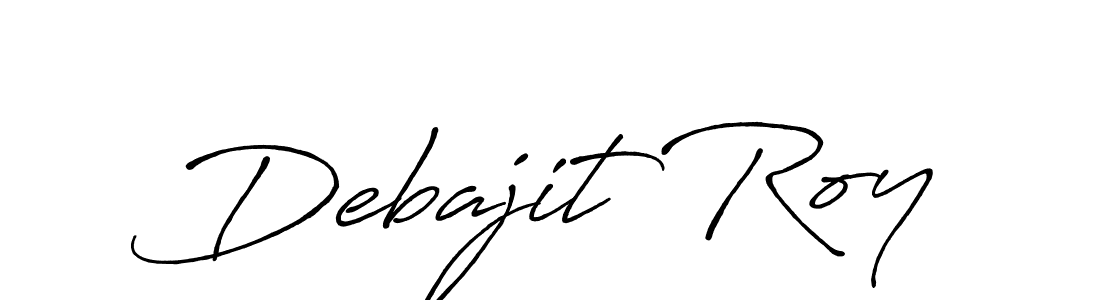How to make Debajit Roy name signature. Use Antro_Vectra_Bolder style for creating short signs online. This is the latest handwritten sign. Debajit Roy signature style 7 images and pictures png