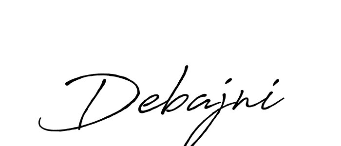 How to make Debajni name signature. Use Antro_Vectra_Bolder style for creating short signs online. This is the latest handwritten sign. Debajni signature style 7 images and pictures png
