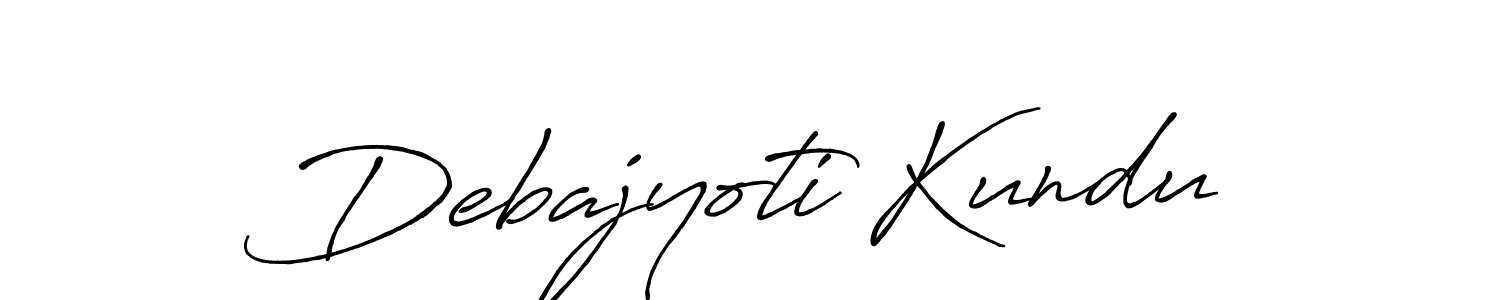 Make a beautiful signature design for name Debajyoti Kundu. With this signature (Antro_Vectra_Bolder) style, you can create a handwritten signature for free. Debajyoti Kundu signature style 7 images and pictures png