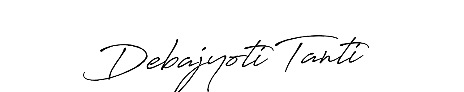 Make a beautiful signature design for name Debajyoti Tanti. With this signature (Antro_Vectra_Bolder) style, you can create a handwritten signature for free. Debajyoti Tanti signature style 7 images and pictures png