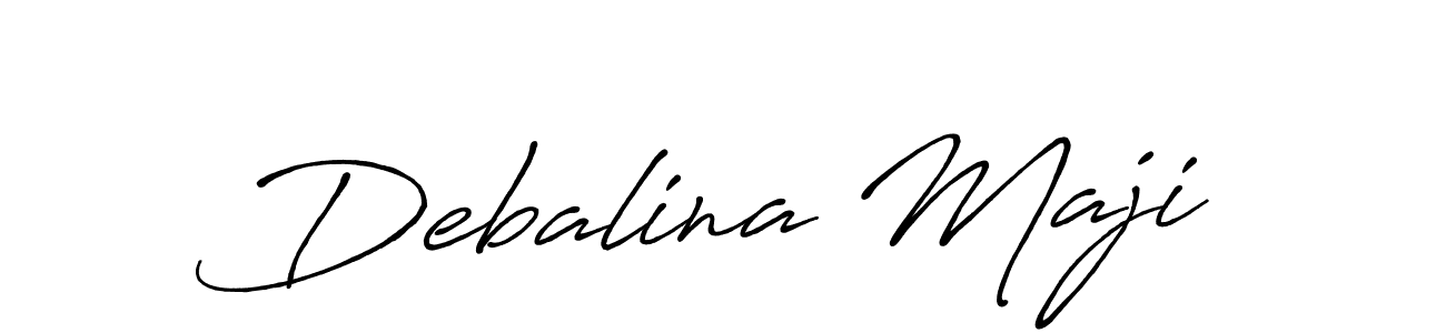 Make a beautiful signature design for name Debalina Maji. With this signature (Antro_Vectra_Bolder) style, you can create a handwritten signature for free. Debalina Maji signature style 7 images and pictures png