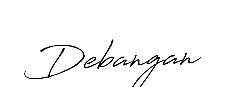 Make a beautiful signature design for name Debangan. With this signature (Antro_Vectra_Bolder) style, you can create a handwritten signature for free. Debangan signature style 7 images and pictures png