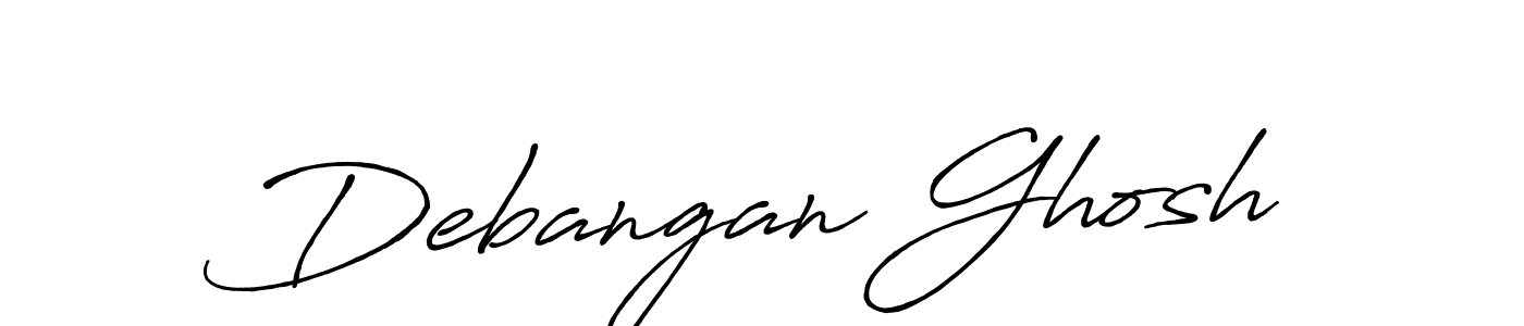 Debangan Ghosh stylish signature style. Best Handwritten Sign (Antro_Vectra_Bolder) for my name. Handwritten Signature Collection Ideas for my name Debangan Ghosh. Debangan Ghosh signature style 7 images and pictures png