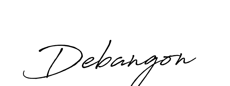 Design your own signature with our free online signature maker. With this signature software, you can create a handwritten (Antro_Vectra_Bolder) signature for name Debangon. Debangon signature style 7 images and pictures png