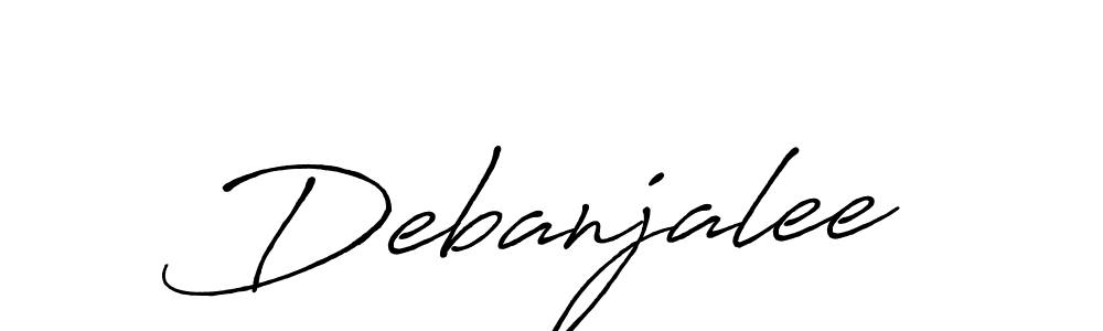 The best way (Antro_Vectra_Bolder) to make a short signature is to pick only two or three words in your name. The name Debanjalee include a total of six letters. For converting this name. Debanjalee signature style 7 images and pictures png