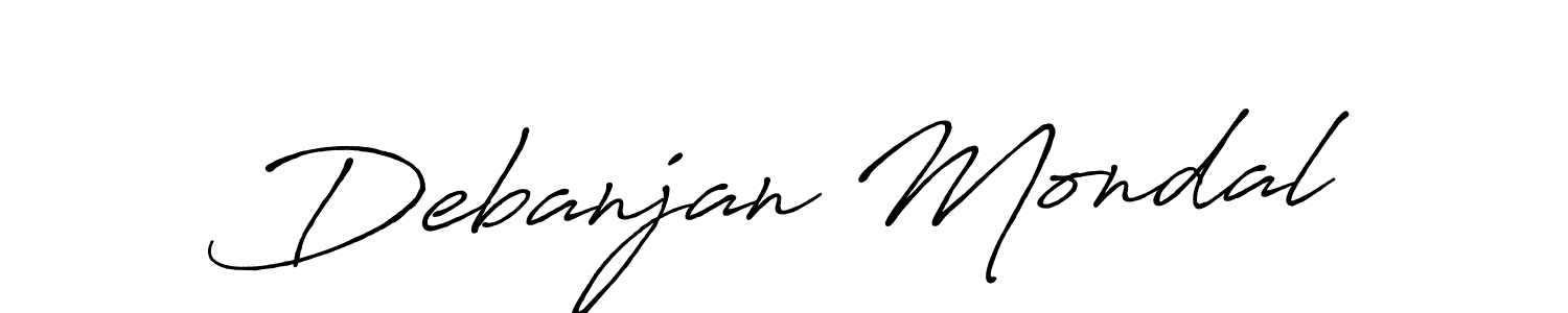 Antro_Vectra_Bolder is a professional signature style that is perfect for those who want to add a touch of class to their signature. It is also a great choice for those who want to make their signature more unique. Get Debanjan Mondal name to fancy signature for free. Debanjan Mondal signature style 7 images and pictures png