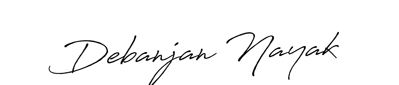 How to make Debanjan Nayak signature? Antro_Vectra_Bolder is a professional autograph style. Create handwritten signature for Debanjan Nayak name. Debanjan Nayak signature style 7 images and pictures png