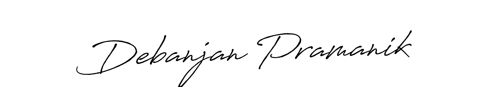 The best way (Antro_Vectra_Bolder) to make a short signature is to pick only two or three words in your name. The name Debanjan Pramanik include a total of six letters. For converting this name. Debanjan Pramanik signature style 7 images and pictures png