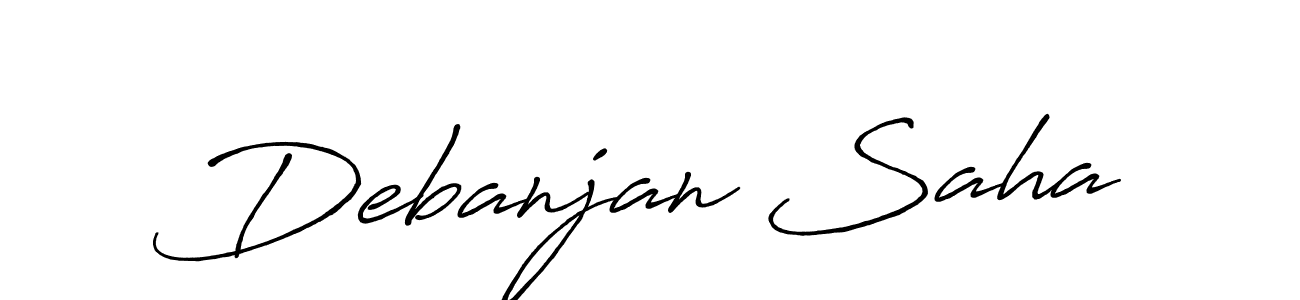 Also You can easily find your signature by using the search form. We will create Debanjan Saha name handwritten signature images for you free of cost using Antro_Vectra_Bolder sign style. Debanjan Saha signature style 7 images and pictures png
