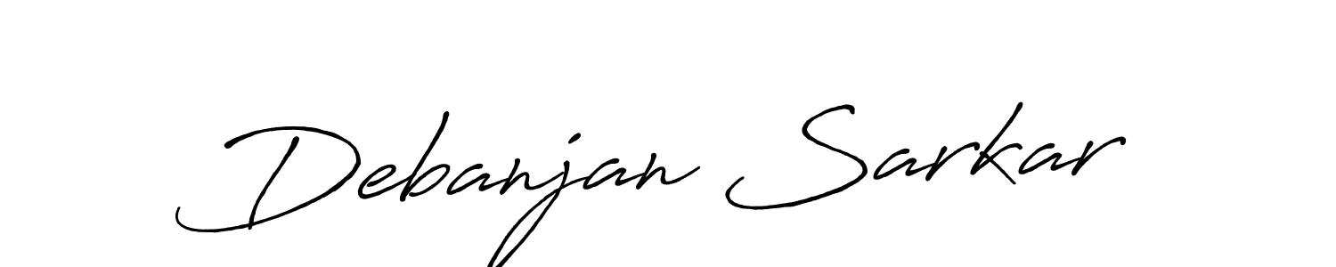 Create a beautiful signature design for name Debanjan Sarkar. With this signature (Antro_Vectra_Bolder) fonts, you can make a handwritten signature for free. Debanjan Sarkar signature style 7 images and pictures png