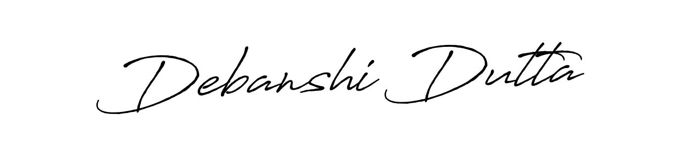Debanshi Dutta stylish signature style. Best Handwritten Sign (Antro_Vectra_Bolder) for my name. Handwritten Signature Collection Ideas for my name Debanshi Dutta. Debanshi Dutta signature style 7 images and pictures png