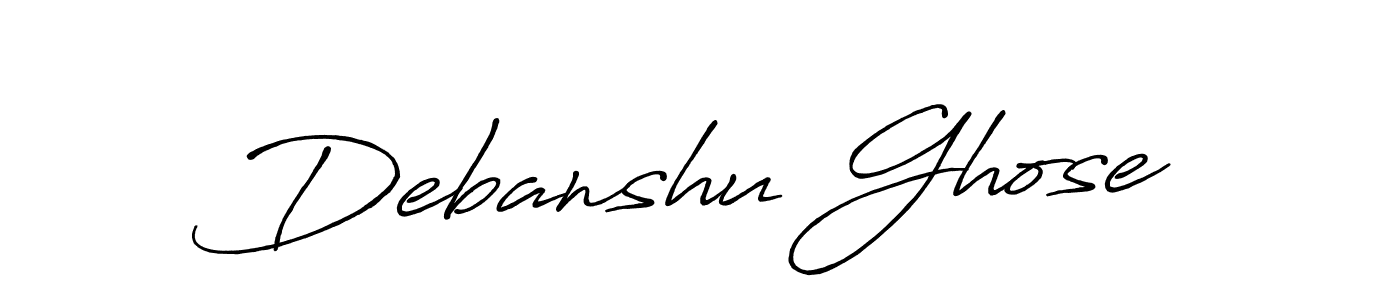 Make a beautiful signature design for name Debanshu Ghose. With this signature (Antro_Vectra_Bolder) style, you can create a handwritten signature for free. Debanshu Ghose signature style 7 images and pictures png