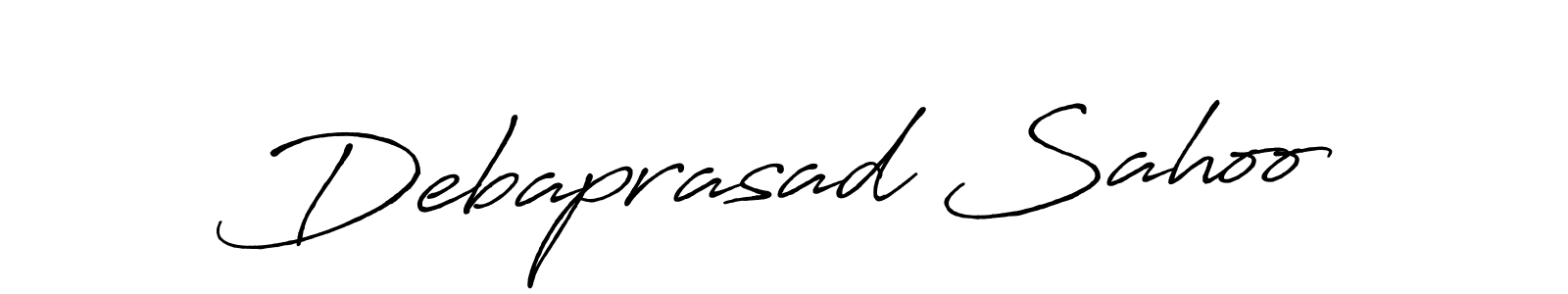 The best way (Antro_Vectra_Bolder) to make a short signature is to pick only two or three words in your name. The name Debaprasad Sahoo include a total of six letters. For converting this name. Debaprasad Sahoo signature style 7 images and pictures png