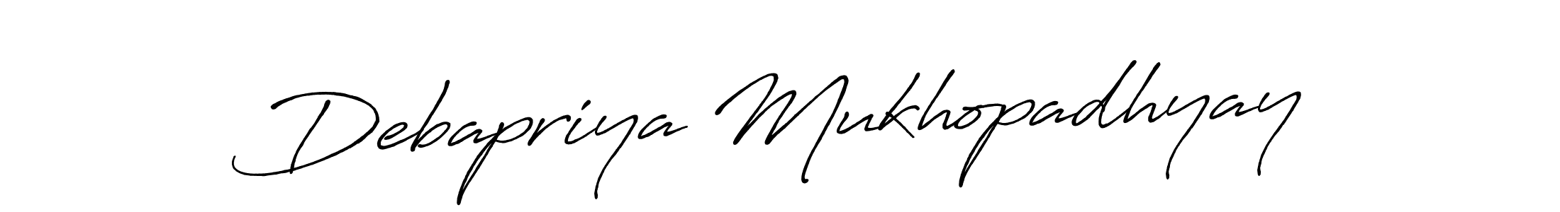 Debapriya Mukhopadhyay stylish signature style. Best Handwritten Sign (Antro_Vectra_Bolder) for my name. Handwritten Signature Collection Ideas for my name Debapriya Mukhopadhyay. Debapriya Mukhopadhyay signature style 7 images and pictures png