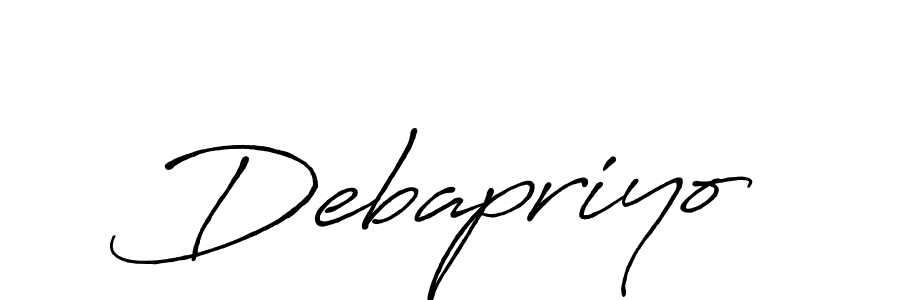 It looks lik you need a new signature style for name Debapriyo. Design unique handwritten (Antro_Vectra_Bolder) signature with our free signature maker in just a few clicks. Debapriyo signature style 7 images and pictures png