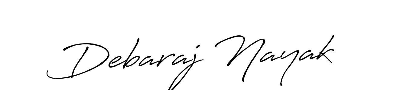 How to make Debaraj Nayak signature? Antro_Vectra_Bolder is a professional autograph style. Create handwritten signature for Debaraj Nayak name. Debaraj Nayak signature style 7 images and pictures png
