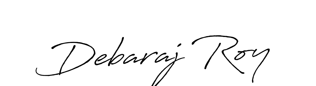 How to make Debaraj Roy name signature. Use Antro_Vectra_Bolder style for creating short signs online. This is the latest handwritten sign. Debaraj Roy signature style 7 images and pictures png