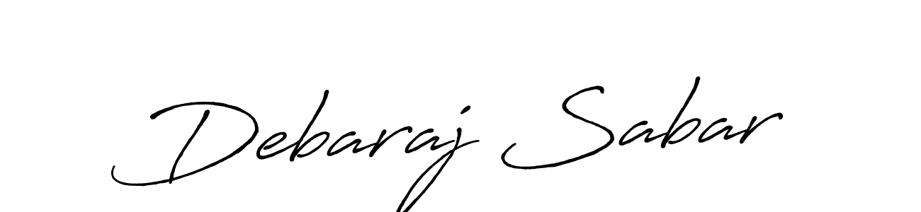 Create a beautiful signature design for name Debaraj Sabar. With this signature (Antro_Vectra_Bolder) fonts, you can make a handwritten signature for free. Debaraj Sabar signature style 7 images and pictures png