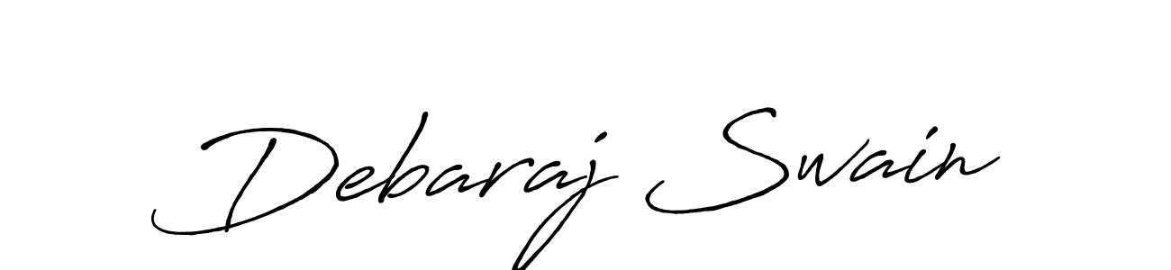 Make a beautiful signature design for name Debaraj Swain. With this signature (Antro_Vectra_Bolder) style, you can create a handwritten signature for free. Debaraj Swain signature style 7 images and pictures png