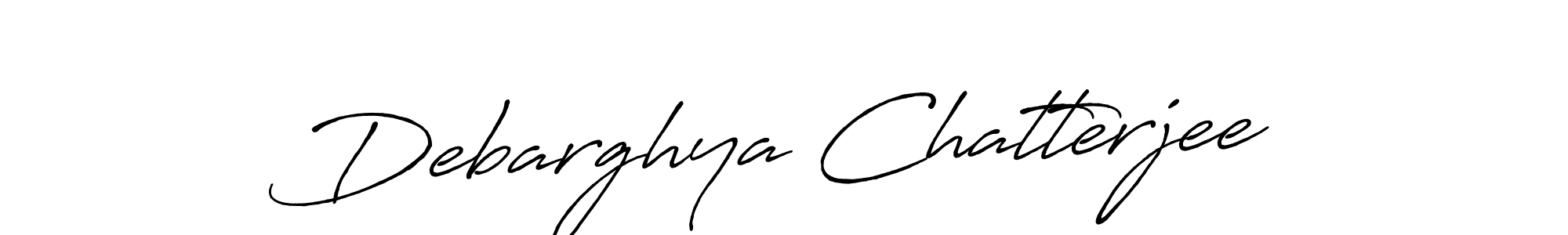 How to make Debarghya Chatterjee signature? Antro_Vectra_Bolder is a professional autograph style. Create handwritten signature for Debarghya Chatterjee name. Debarghya Chatterjee signature style 7 images and pictures png