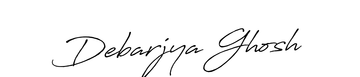 Create a beautiful signature design for name Debarjya Ghosh. With this signature (Antro_Vectra_Bolder) fonts, you can make a handwritten signature for free. Debarjya Ghosh signature style 7 images and pictures png