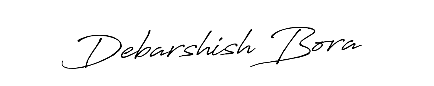 You should practise on your own different ways (Antro_Vectra_Bolder) to write your name (Debarshish Bora) in signature. don't let someone else do it for you. Debarshish Bora signature style 7 images and pictures png