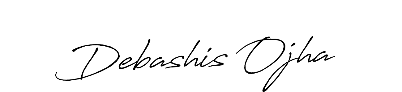 Debashis Ojha stylish signature style. Best Handwritten Sign (Antro_Vectra_Bolder) for my name. Handwritten Signature Collection Ideas for my name Debashis Ojha. Debashis Ojha signature style 7 images and pictures png