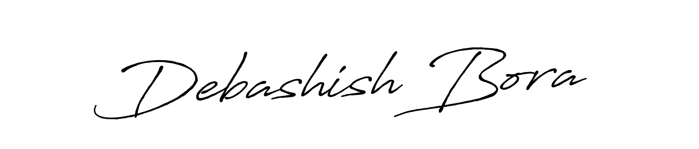 Make a beautiful signature design for name Debashish Bora. With this signature (Antro_Vectra_Bolder) style, you can create a handwritten signature for free. Debashish Bora signature style 7 images and pictures png