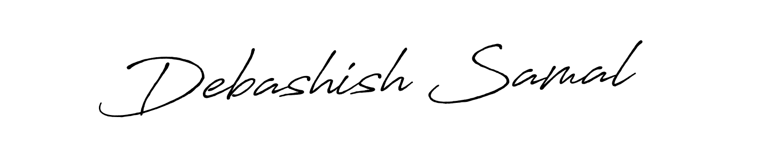 The best way (Antro_Vectra_Bolder) to make a short signature is to pick only two or three words in your name. The name Debashish Samal include a total of six letters. For converting this name. Debashish Samal signature style 7 images and pictures png