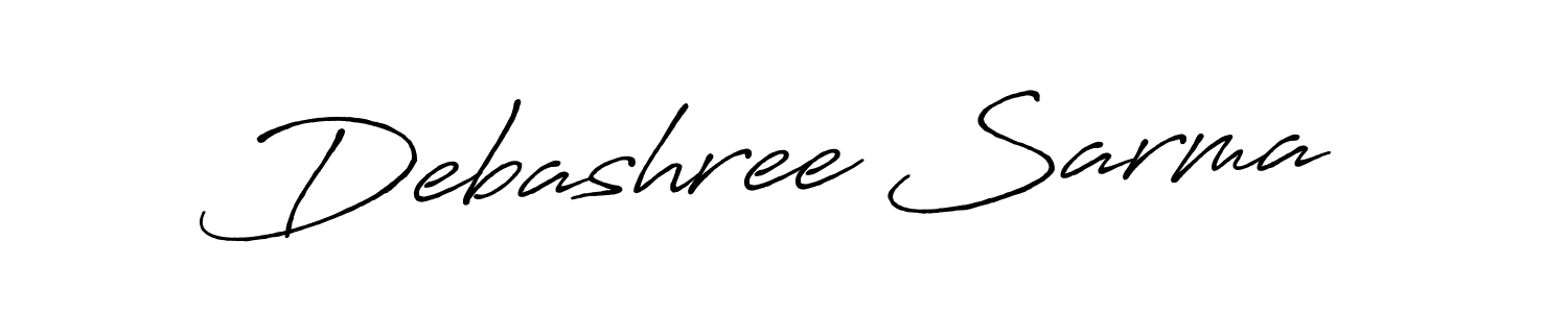 Make a beautiful signature design for name Debashree Sarma. With this signature (Antro_Vectra_Bolder) style, you can create a handwritten signature for free. Debashree Sarma signature style 7 images and pictures png