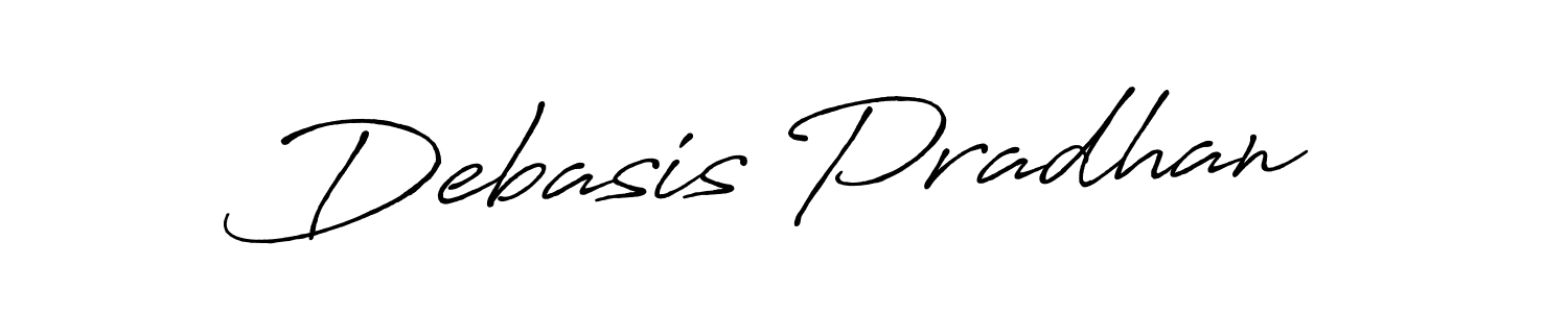 How to make Debasis Pradhan signature? Antro_Vectra_Bolder is a professional autograph style. Create handwritten signature for Debasis Pradhan name. Debasis Pradhan signature style 7 images and pictures png