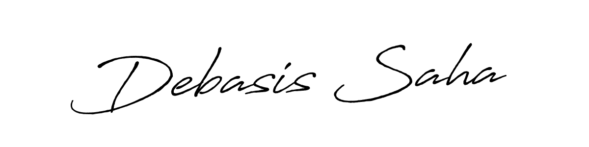 Create a beautiful signature design for name Debasis Saha. With this signature (Antro_Vectra_Bolder) fonts, you can make a handwritten signature for free. Debasis Saha signature style 7 images and pictures png