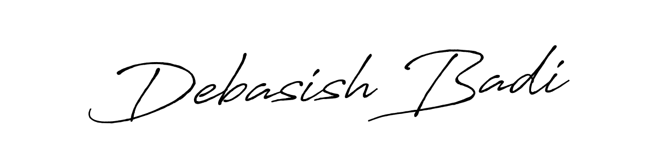 Design your own signature with our free online signature maker. With this signature software, you can create a handwritten (Antro_Vectra_Bolder) signature for name Debasish Badi. Debasish Badi signature style 7 images and pictures png