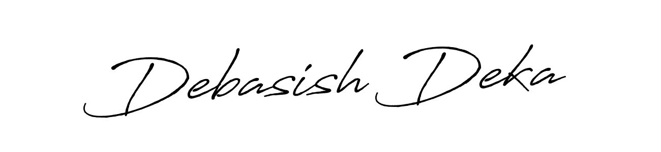 The best way (Antro_Vectra_Bolder) to make a short signature is to pick only two or three words in your name. The name Debasish Deka include a total of six letters. For converting this name. Debasish Deka signature style 7 images and pictures png